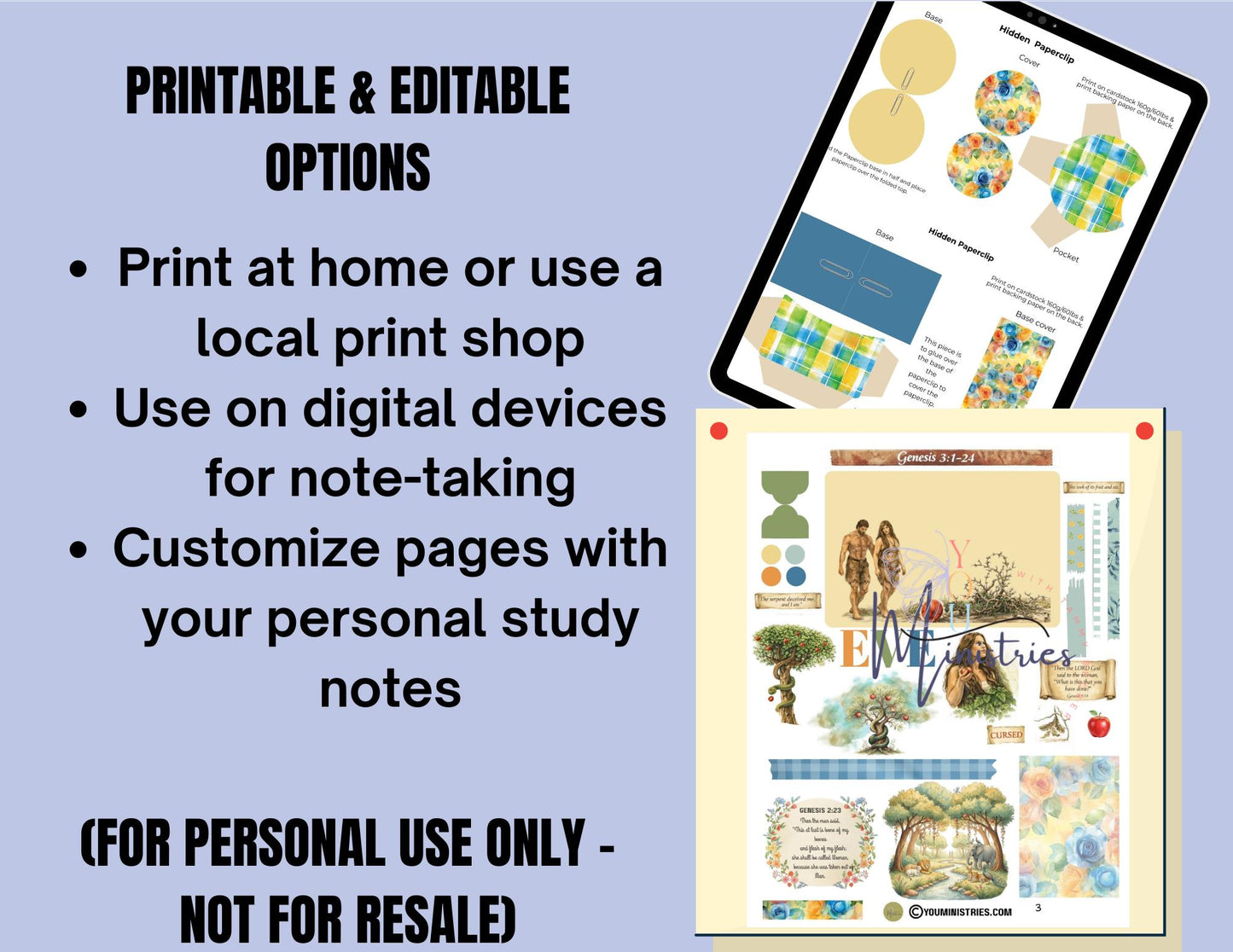 Eve Bible Study Printable | Genesis Character Study for Women | Christian Devotional Worksheet | Garden of Eden Study Kit | Downloadable