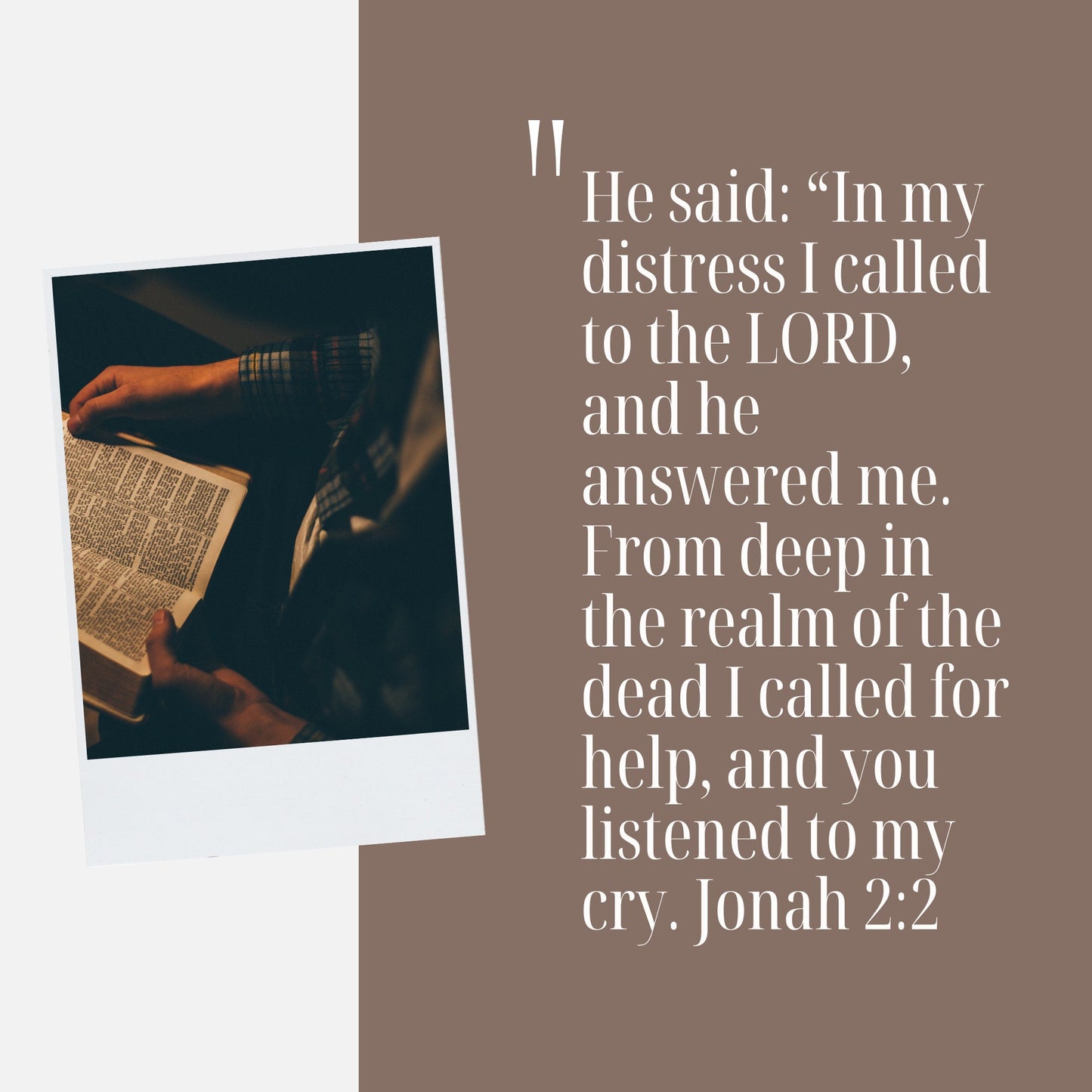 Scripture Memory Journal Jonah 2:2