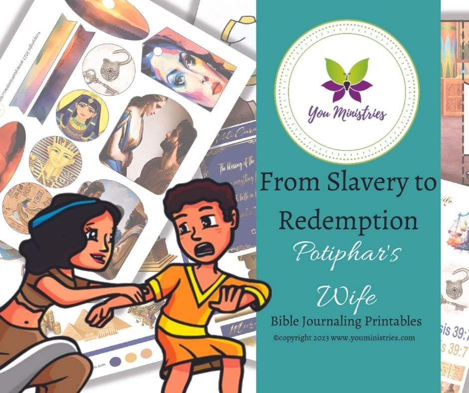 Potiphar's Wife, Women of the Bible, Bible Journaling Stickers, Micro Bible Card, Bible Insert, Bible Pocket, Printable, Digital Download