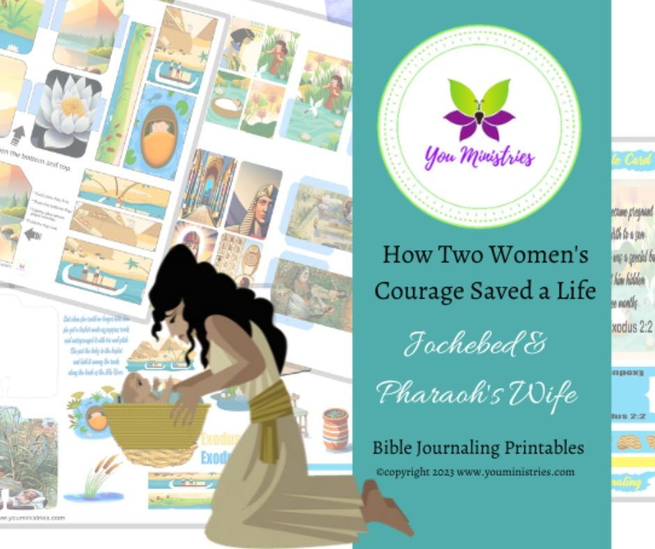 Jochebed, Women of the Bible, Bible Journaling Stickers, Micro Bible Card, Bible Insert, Bible Pocket, Printable, Digital Download