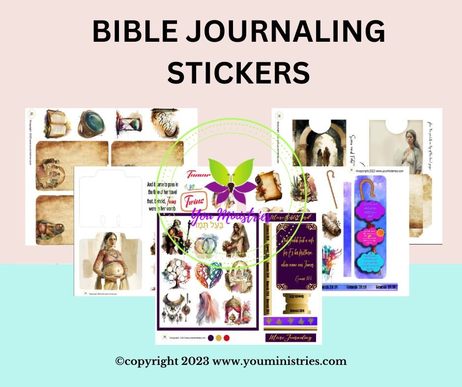 Tamar, Women of the Bible, Bible Journaling Stickers, Micro Bible Card, Bible Insert, Bible Pocket, Printable, Digital Download