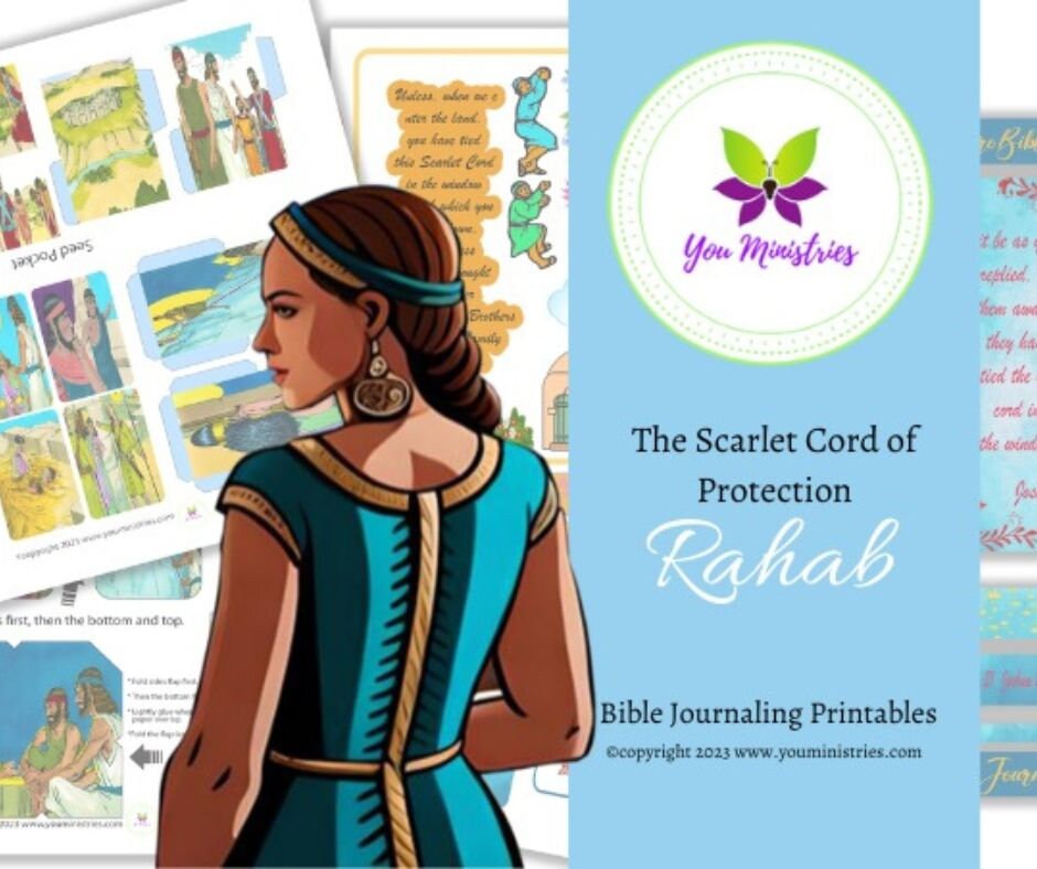 Rahab, Women of the Bible, Bible Journaling Stickers, Micro Bible Card, Bible Insert, Bible Pocket, Printable, Digital Download