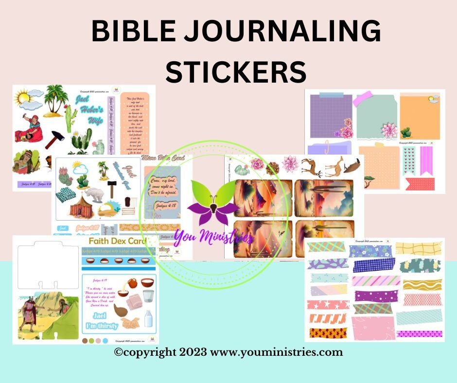 Jael, Women of the Bible, Bible Journaling Stickers, Micro Bible Card, Bible Insert, Bible Pocket, Printable, Digital Download