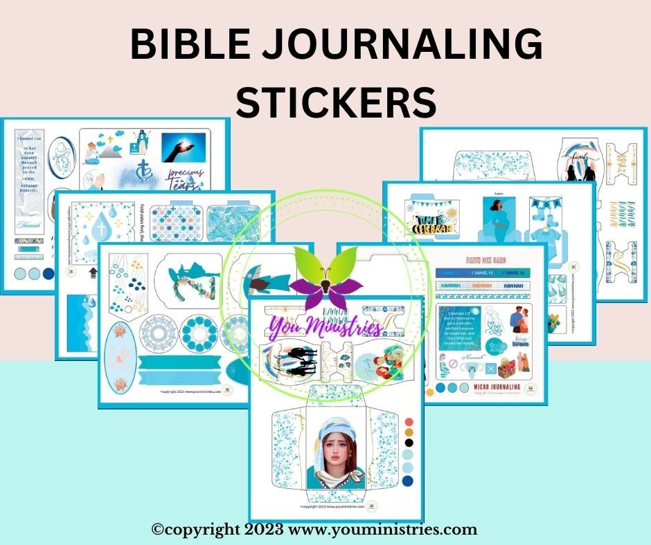 Hannah, Women of the Bible, Bible Journaling Stickers, Micro Bible Card, Bible Insert, Bible Pocket, Printable, Digital Download