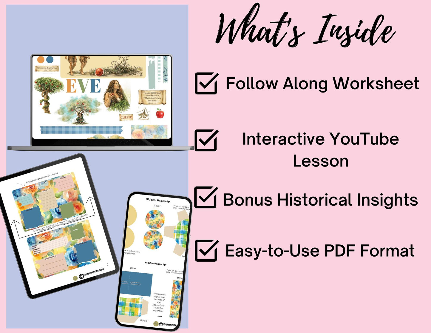 Eve Bible Study Printable | Genesis Character Study for Women | Christian Devotional Worksheet | Garden of Eden Study Kit | Downloadable