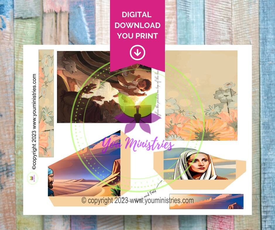 Sarah Women of the Bible series, Bible Journaling Stickers, Micro Bible Card, Bible Insert, Bible Pocket, Printable, Digital Download