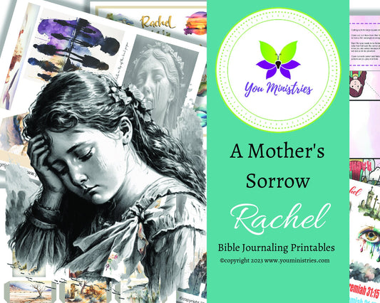 Rachel Women of the Bible series, Bible Journaling Stickers, Micro Bible Card, Bible Insert, Bible Pocket, Printable, Digital Download