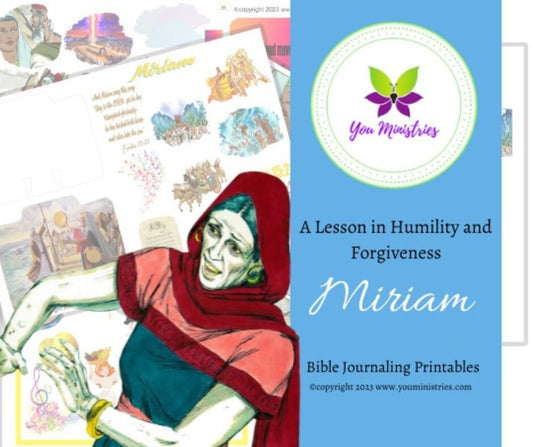 Miriam, Women of the Bible, Bible Journaling Stickers, Micro Bible Card, Bible Insert, Bible Pocket, Printable, Digital Download