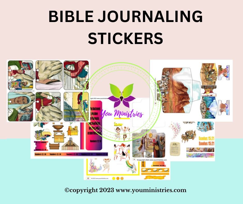 Miriam, Women of the Bible, Bible Journaling Stickers, Micro Bible Card, Bible Insert, Bible Pocket, Printable, Digital Download
