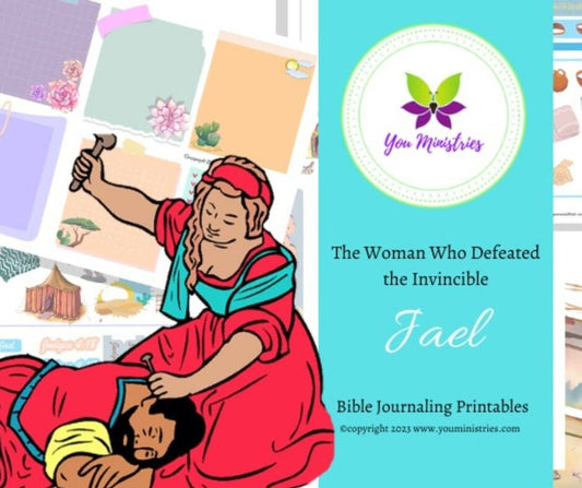 Jael, Women of the Bible, Bible Journaling Stickers, Micro Bible Card, Bible Insert, Bible Pocket, Printable, Digital Download