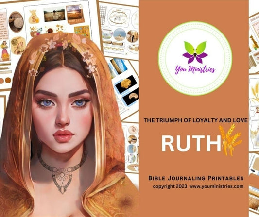 Ruth, Women of the Bible, Bible Journaling Stickers, Micro Bible Card, Bible Insert, Bible Pocket, Printable, Digital Download