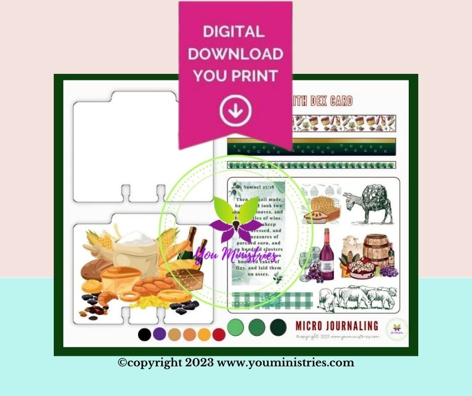 Abigail, Women of the Bible, Bible Journaling Stickers, Micro Bible Card, Bible Insert, Bible Pocket, Printable, Digital Download