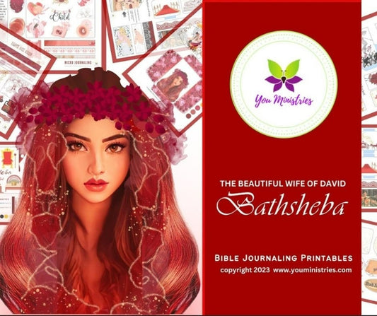 Bathsheba, Women of the Bible, Bible Journaling Stickers, Micro Bible Card, Bible Insert, Bible Pocket, Printable, Digital Download