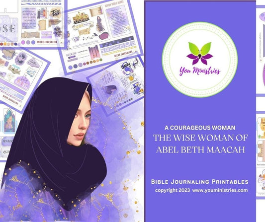 The Wise Woman, Women of the Bible, Bible Journaling Stickers, Micro Bible Card, Bible Insert, Bible Pocket, Printable, Digital Download