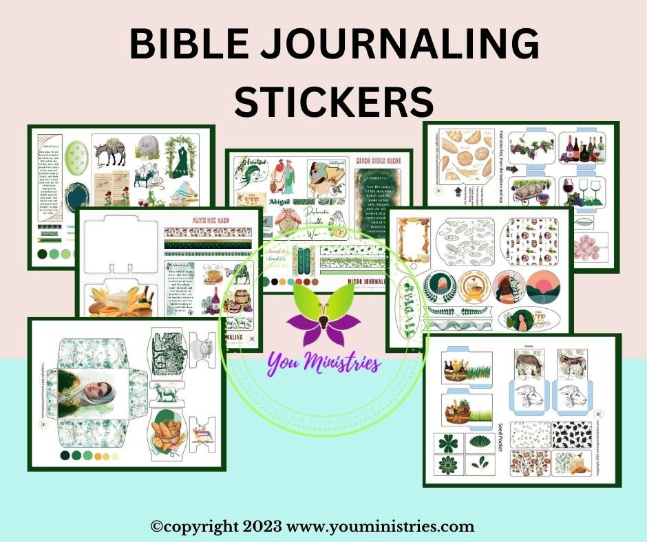 Abigail, Women of the Bible, Bible Journaling Stickers, Micro Bible Card, Bible Insert, Bible Pocket, Printable, Digital Download