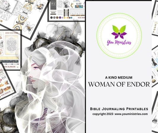 Woman of Endor, Women of the Bible, Bible Journaling Stickers, Micro Bible Card, Bible Insert, Bible Pocket, Printable, Digital Download