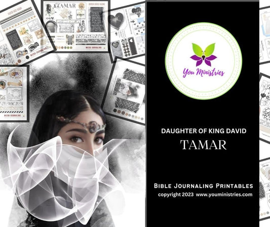 Tamar (King David), Women of the Bible, Bible Journaling Stickers, Micro Bible Card, Bible Insert, Bible Pocket, Printable, Digital Download
